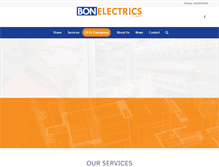 Tablet Screenshot of bon-electrics.com.au